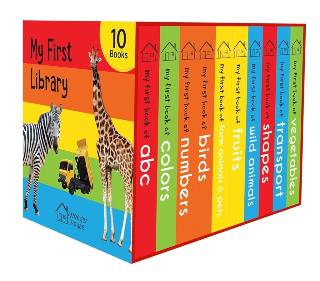 My First Library: Boxset of 10 Board Books for Kids Wonder House Books